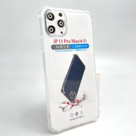 Накладка iPhone 11 Pro Max силикон/усиленные углы/прозрачная, бесцветный, техническая упаковка