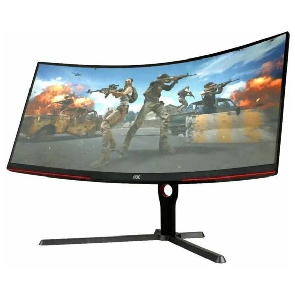Монитор AOC CU34B3E 34" Curved 1500R, UWQHD 3440x1440, 120Hz, VA, 300cd, 21:9, 1/4ms, HDMI, DP