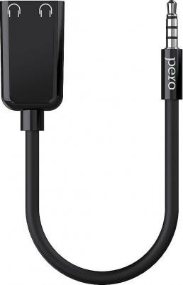 Аудио разветвитель PERO AD06 AUX SPLITTER, черный